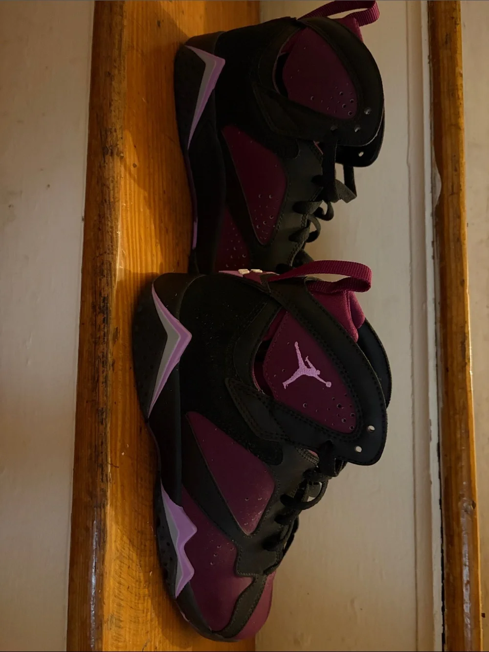 Jordan Kids Plum and Black High-Top Sneakers